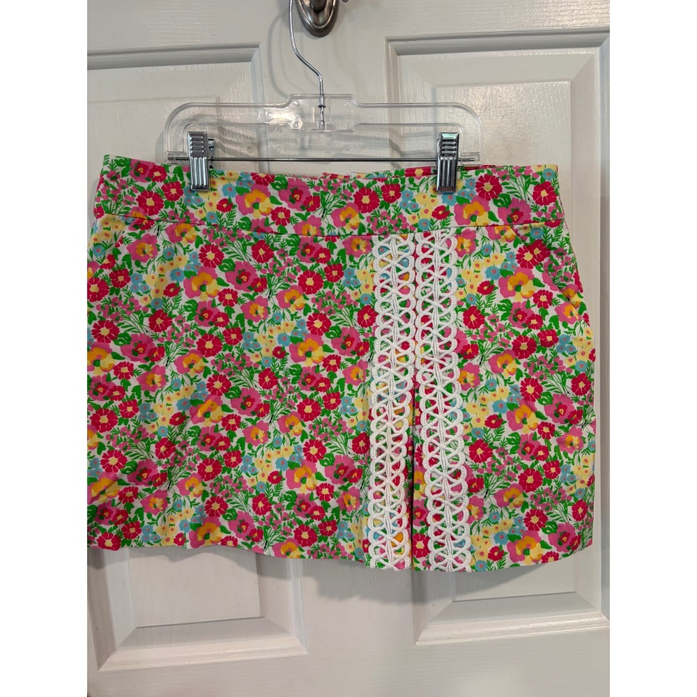 Woman's Lilly Pulitzer Size 6 Jarvey Mini Gardens By The Sea Skort EUC